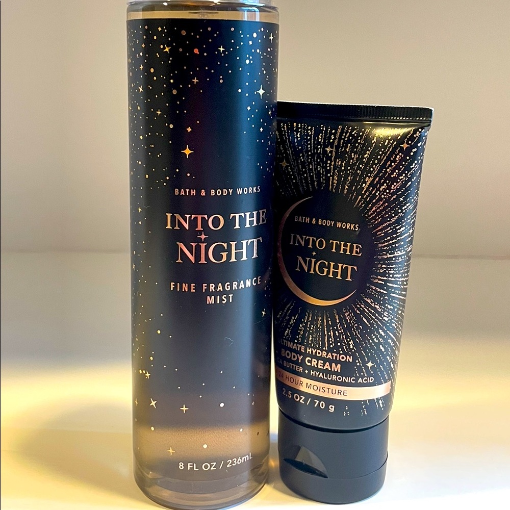 Into the Night body spray, and body cream